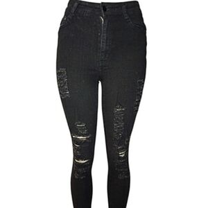 Women's Fashion Nova Distressed High Rise Jeans Size 3